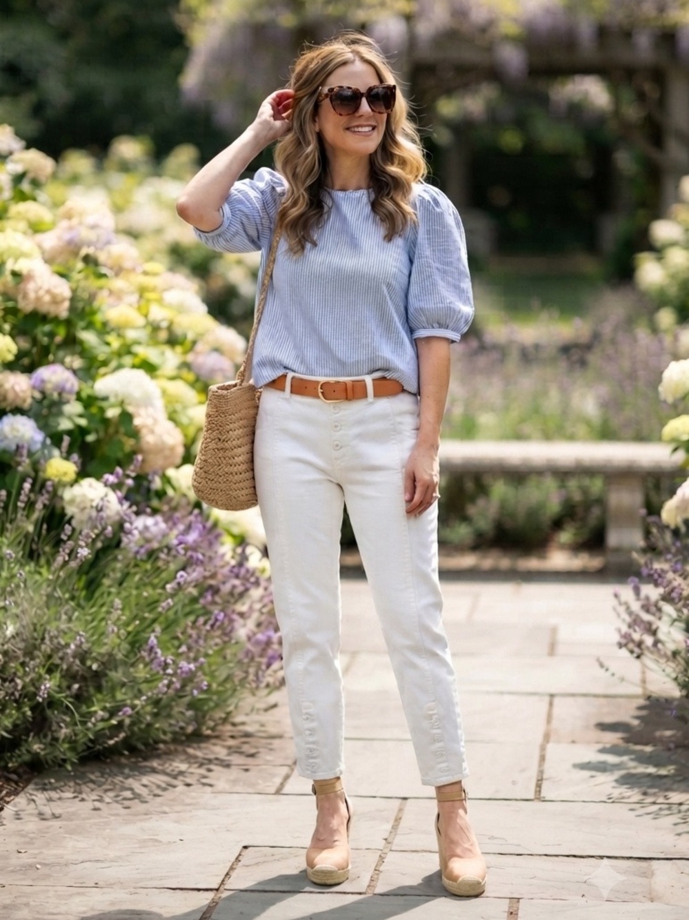 Sundance White High Waisted Button Fly Cropped Tapered Ankle Trousers Size 10